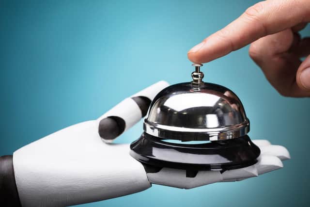 A robot hotel concierge