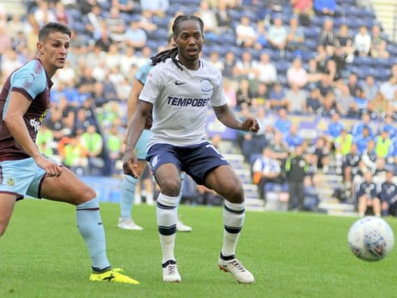 Preston's Daniel Johnson in action during last season's friendly with Burnley at Deepdale