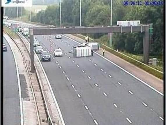 Lanes have been blocked by the accident on the M6