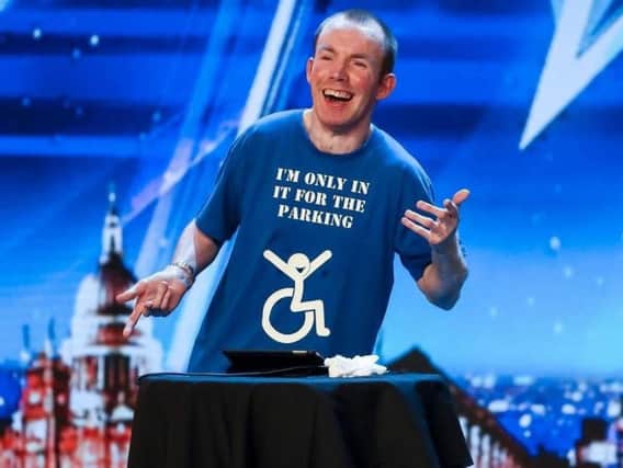 Comedian Lee Ridley performs on Britains Got Talent