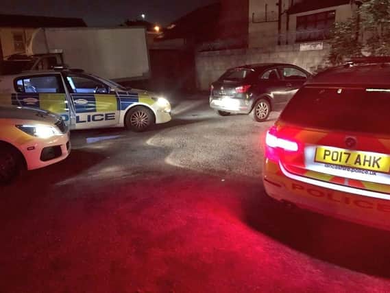 Officers say they attempted to stop the vehicle, but instead, it led them on a short pursuit which ended in the Larches Estate.