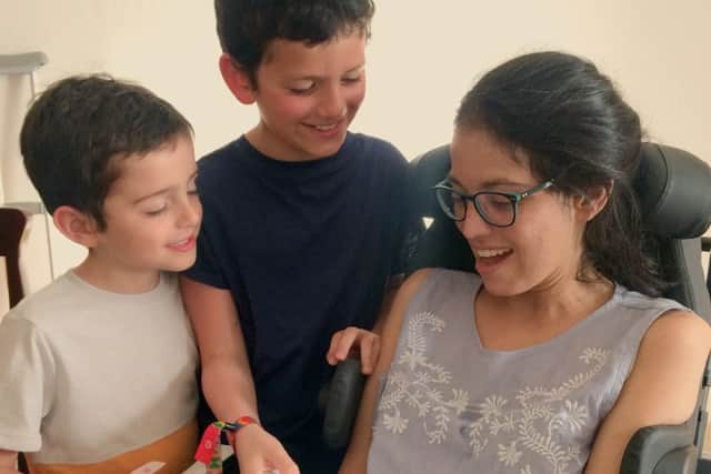 Nayeli Cookson with sons Mateo and Oscar.