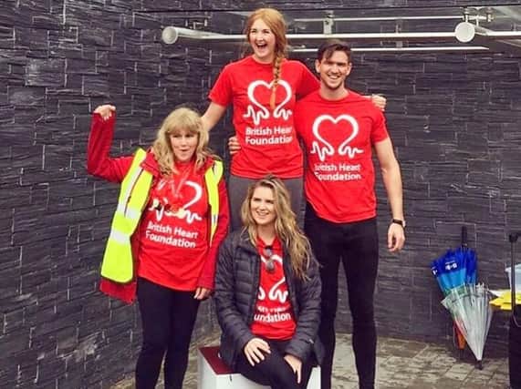 Andrew Thompson's family at the ATJ fun run in aid of British Heart Foundation