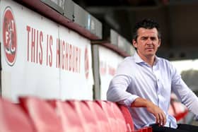 Joey Barton on his first day as head coach at Fleetwood Town this week