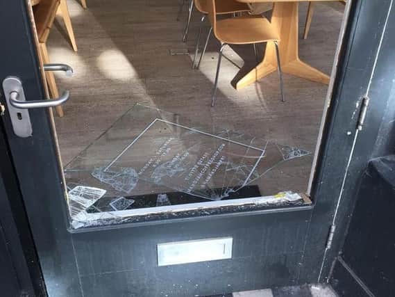 Cafe ownerRichLowthian, arrived at Ham and Jam on Lancaster Road to discover windows at his cafe had been smashed