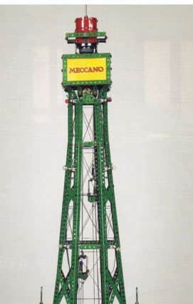 Rev Refs June 12 - Blackpool Tower made of Meccano, rations coupon, Maurice Barker, a friend of mine from Bilsborrow Silcock Chair Ride on Preston Flag Market in 1937. Burnley Centre steam tram,
