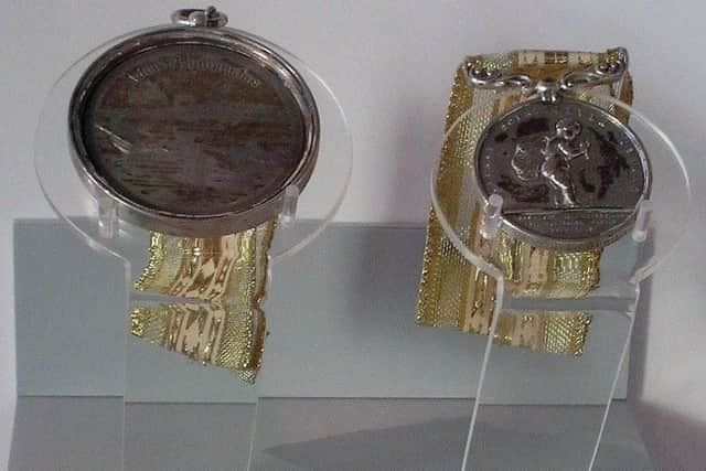 John Crooks medals on display in the Harris Museum