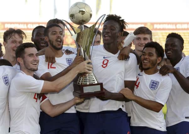 England lift the Toulon Tournament trophy