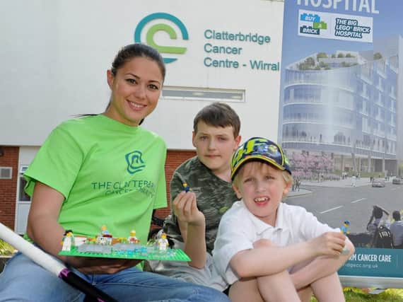 Olympic hockey star Sam Quek, Reece Holt and Taylor Seddon support the Clatterbridge Buy a Brick campaign