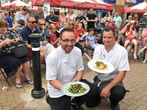 Roger and Matt Varley of Shaw Hill at food and drink festival a Taste of Chorley