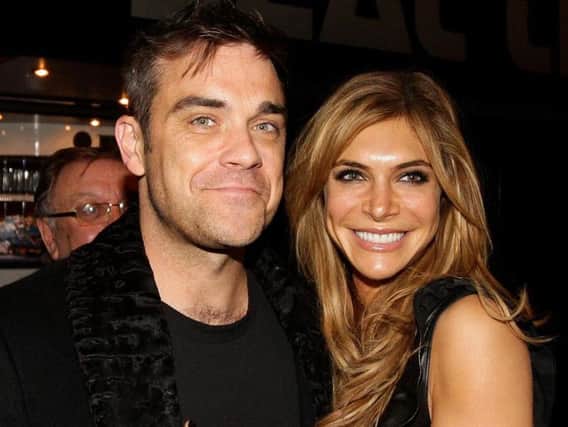 Robbie Williams and his wife Ayda Field