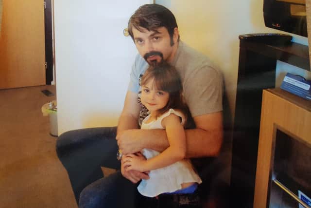Andrew Roussos with daughter Saffie