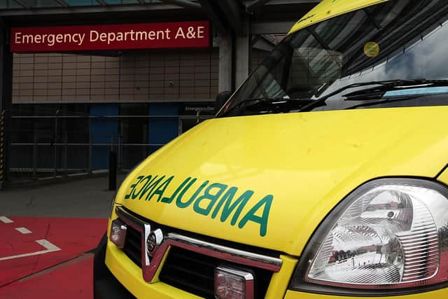 Ambulance outside an A&E department (Photo: PA).