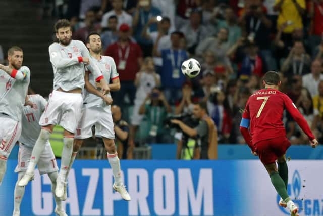 Portugal and Real Madrid star Cristiano Ronaldo completed a hat-trick against Spain with a stunning free-kick in one of the many memorable moments of the first couple of weeks of the World Cup in Russia