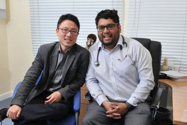 Dr Faheem Shakur and Dr Alex Tan at Penwortham St Marys health centre.