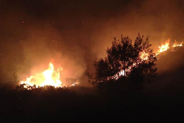 Fires on Saddleworth Moor on Tuesday night