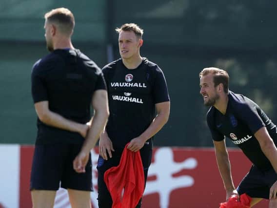 Phil Jones during England training ahead of the game against Belgium