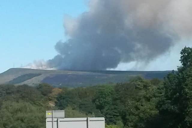 Winter Hill on fire captured by Post reporter David Nowell.