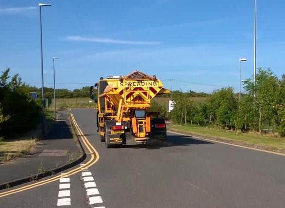 Gritters on the roads in Cumbria.