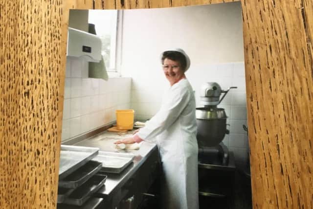 Pamela Mills in the kitchen
