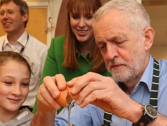 Labour leader Jeremy Corbyn at the centre last year