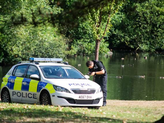 A body was sadly recovered from the pond in Haslam Park