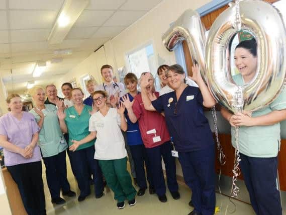 Staff at Lancashire Teaching Hospitals in Preston and Chorley celebrating their 70th birthday