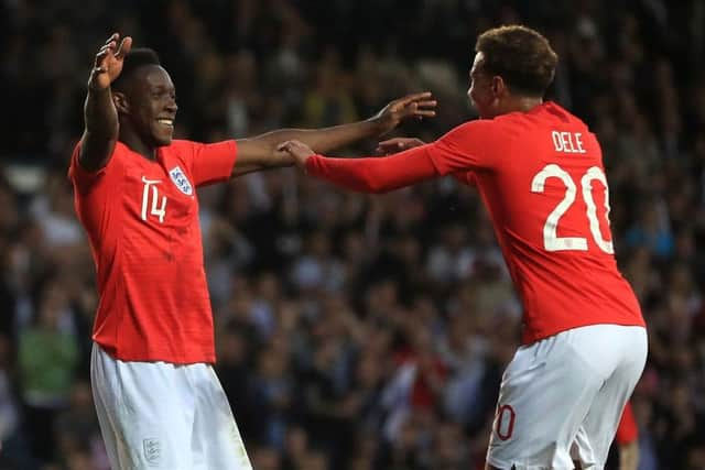 England team-mates Danny Welbeck and Dele Alli (right)