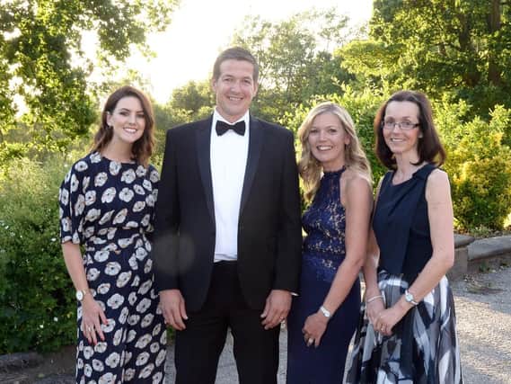 Handelsbanken Chorley (Lucy Kennedy, Steve Molyneux, Julia Monks, Louise Howley at the Midsummer Ball for Chorley Youth Zone