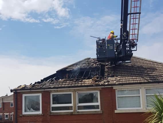 Three fire engines from Wesham, Lytham and St Annes along with an aerial ladder platform from Blackpool were called out to the fire onVale Royal