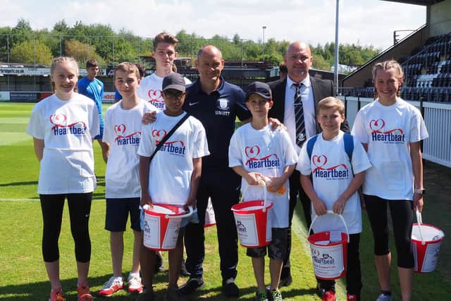Bamber Bridge FC v PNE - Young volunteers with team managers