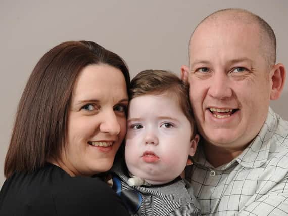 Rick and Lynsey Bolton are parents to seven-year-old Isaac who has quadriplegic cerebral palsy. Pictured here in 2015.