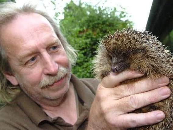 Steve Whalley with Peanuts the hedgehog