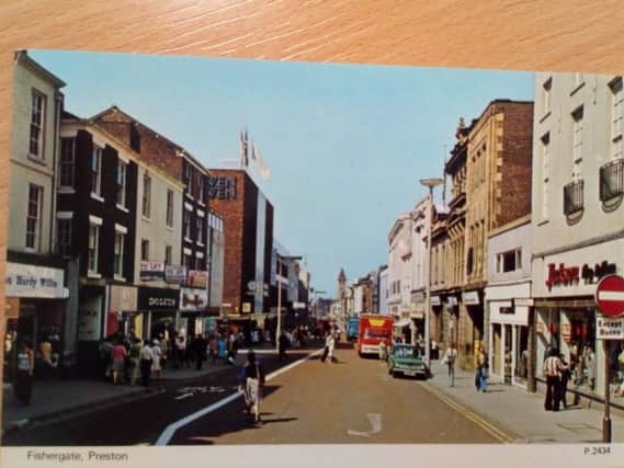 Nostalgic postcard of Preston