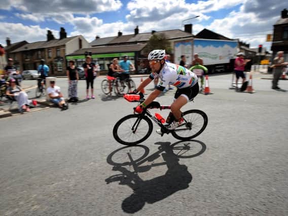 Competitors in the annual Ironman event tackle the cycle road race around Adlington and Babylon Lane Photos: Paul Heyes