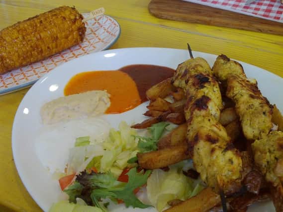 African chicken skewers