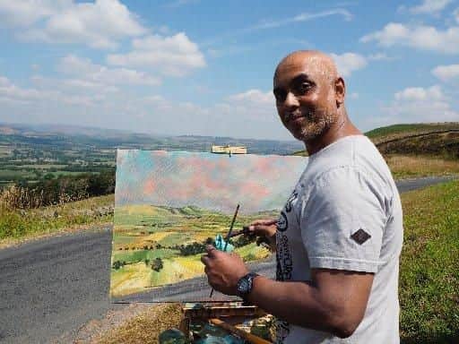 "The Big Painting Challenge" finalist Anil Patel competing in Create Longridge 2018