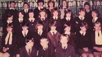 Wellfield High School 1982/3. Julie Ginger is second line top second left