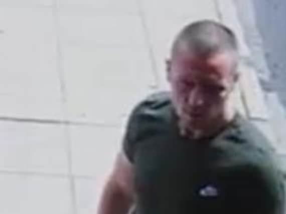This man is wanted in connection with a robbery in Sandy Lane, Brindle, near Chorley