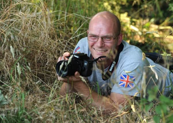 Photo Neil Cross
James Collier, 43, who had undiagnosed PTSD for over 20 years, realised he needed help and approached Combat Stress who helped him focus on photography. 
With the help of HELP THE HEROES they gave him the funds to buy a camera