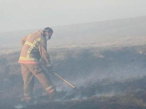 Firefighters on Winter Hill