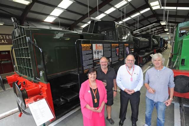 :  
Launch of new meeting room and exhibition at Ribble Steam Railway. L-R Front of house director Alison Pinch, director David Starkie, chairman and treasurer Dave Watkins and director Ed Tatham.