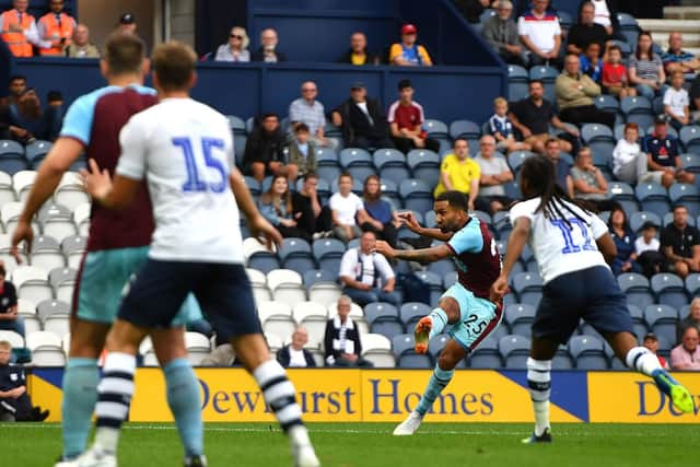 Aaron Lennon fires Burnley's first goal