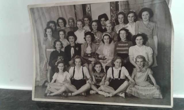 Pupils at Leyland Secondary School formed their own panto group in 1947. It was started by Marjorie and Rita Walkden. Jean Simmons is in the stripy jumper