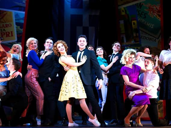 Sophie Matthew and Ray Quinn with the cast of Summer Holiday