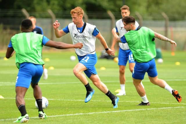 Eoin Doyle in training with PNE
