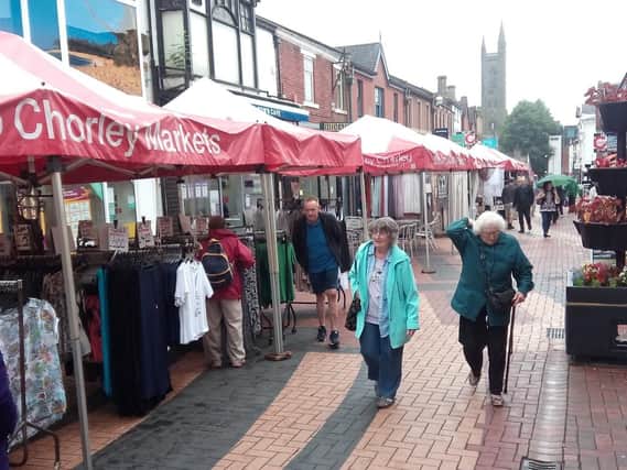 Chorley's Tuesday markets moved into the town centre streets in July 2017.