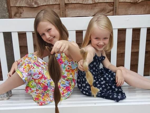 Emily and Lola Masterman with their new hair