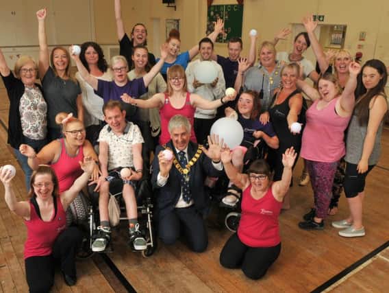 The Mayor of Preston with members of DanceSyndrome