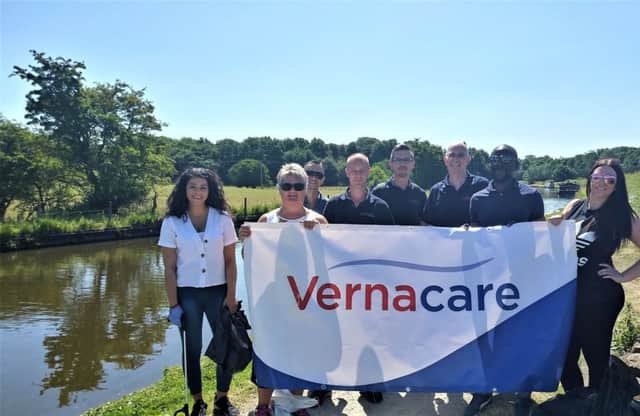 Staff at Vernacare do a litter pick